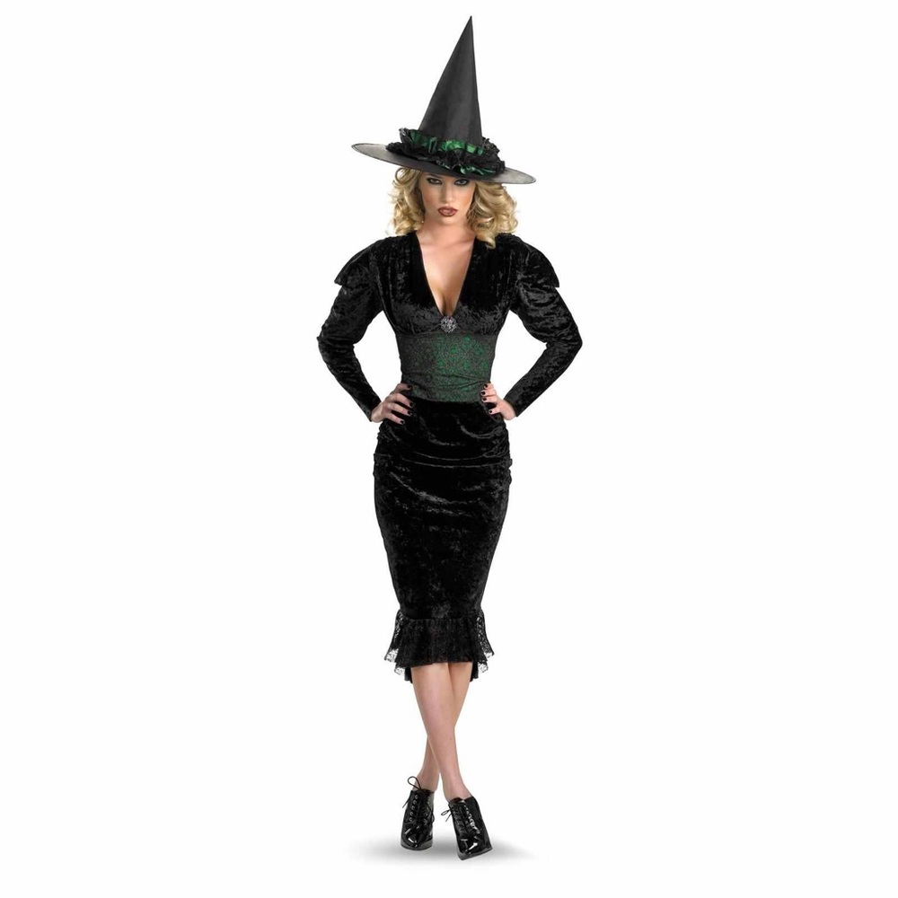 Witch costume sexy dress & hat-  medium